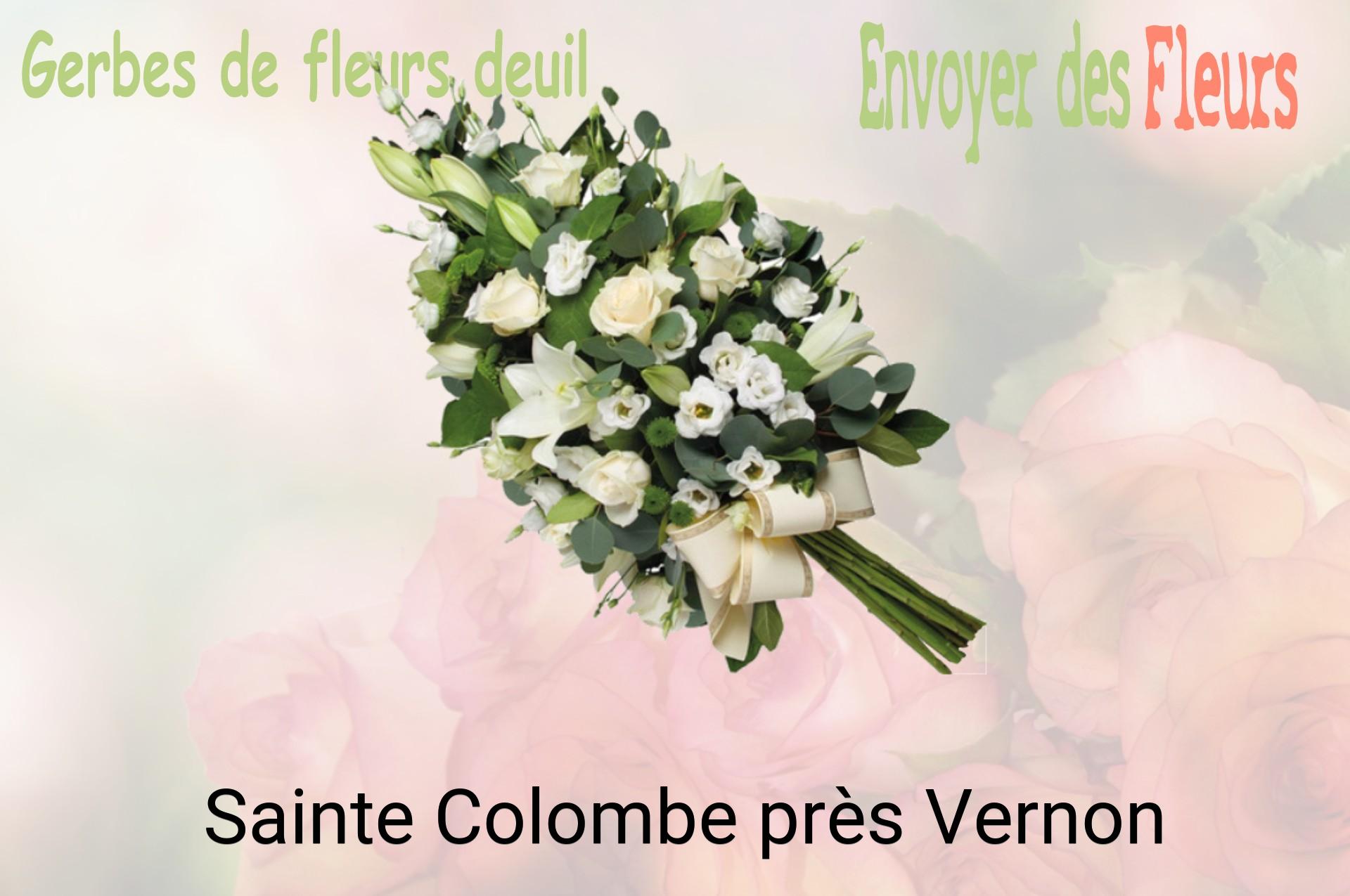 Gerbe de fleurs de deuil livrée à Sainte-Colombe-près-Vernon